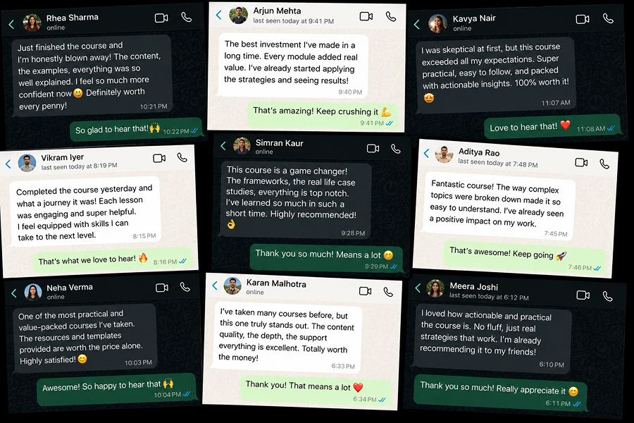 WhatsApp Testimonials Feedback Desktop